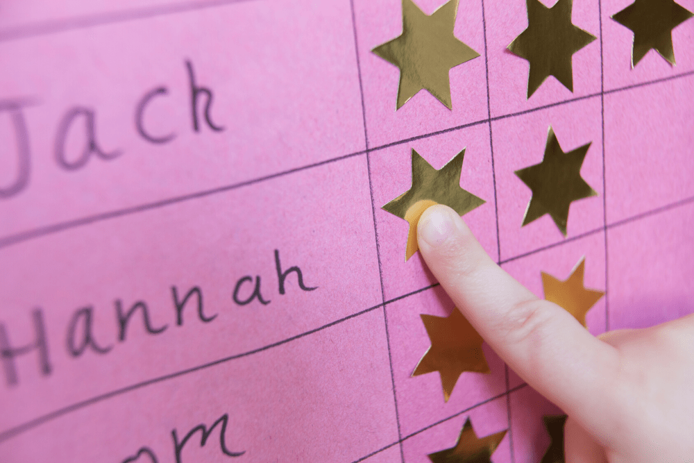 A "Well Done" star chart
